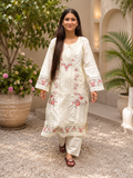 Ivory Bloom – Embroidered Lawn 2PC